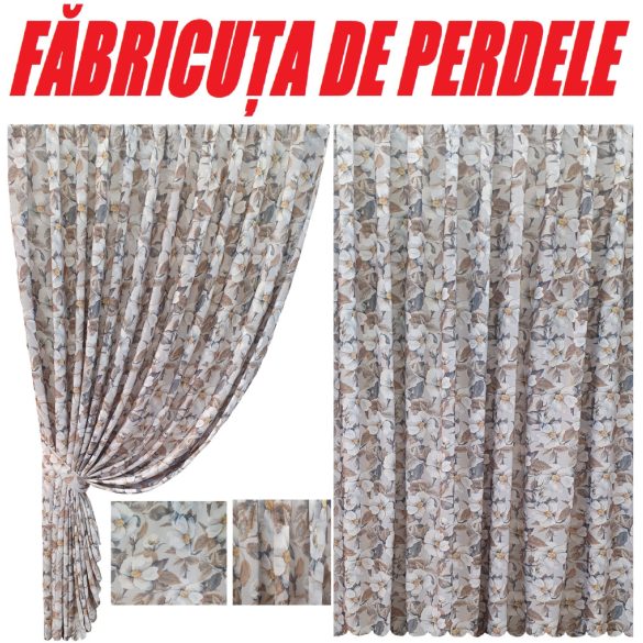 Set 2 draperii DECORINT pe rejansa cu pliuri fixate (COD:DR.87)