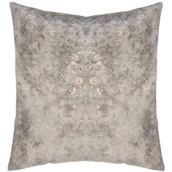   Perna decor umpluta Decorint (P40), catifea ivoiry cu insertii gri, dimensiuni: 40 x 40 cm