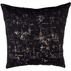   Perna decor umpluta Decorint (P16), catifea neagra cu insertii, dimensiuni: 40 x 40 cm