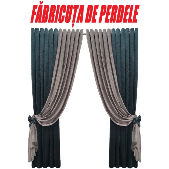 Set 2 draperii DECORINT pe inele capse (COD:DC.34) 